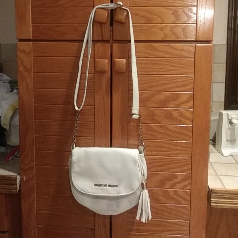 White Christian siriano purse